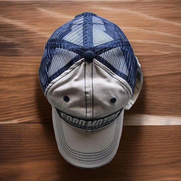 Ford Motor Company Trucker Hat Spellout Mesh Snapback OSFM H3 Headwear New - Picture 5 of 9